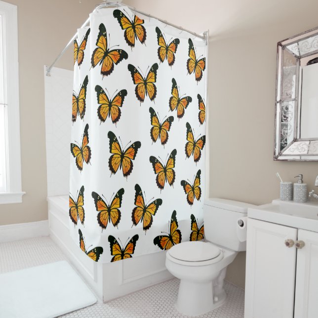 Butterflies Shower Curtain (In Situ)