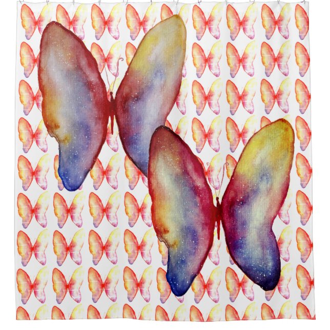 Butterflies Shower Curtain (Front)
