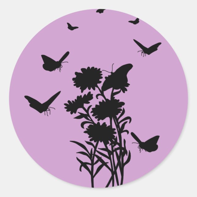 Butterflies Silhouette Stickers (Front)