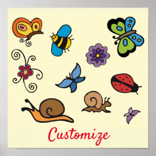 Butterflies Snails Insects Thunder_Cove Poster