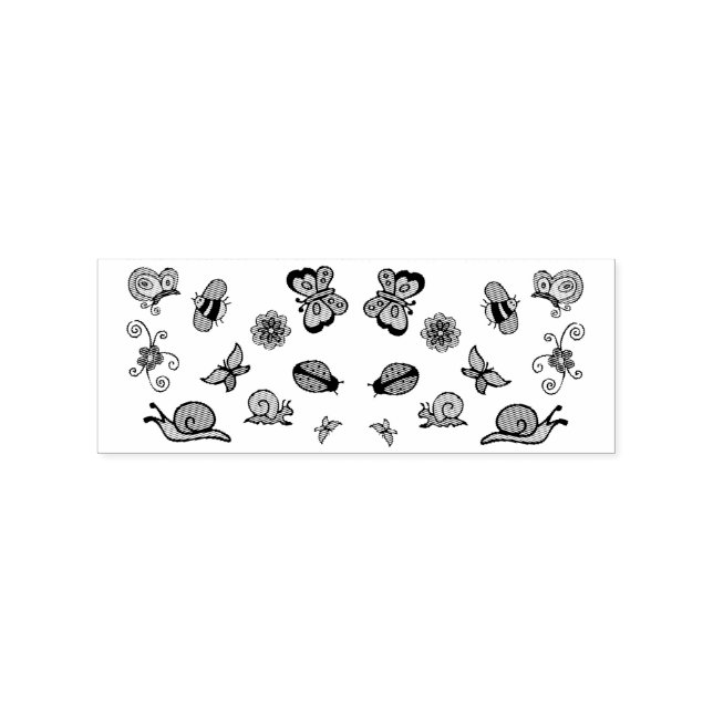 Butterflies Snails Insects Thunder_Cove Rubber Stamp (Imprint)