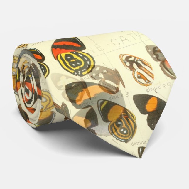 butterflies summer gift tie (Rolled)