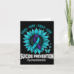 Butterflies Sunflower Suicide Prevention Awareness Card