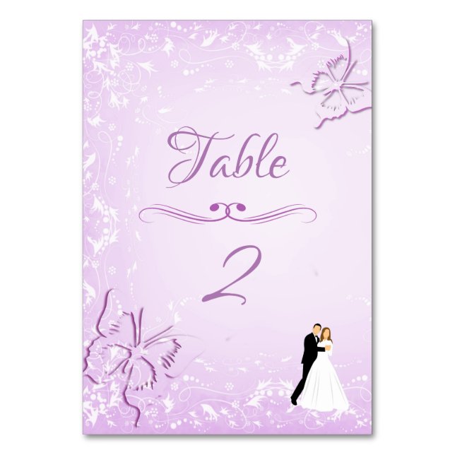 Butterflies Table Number (Front)