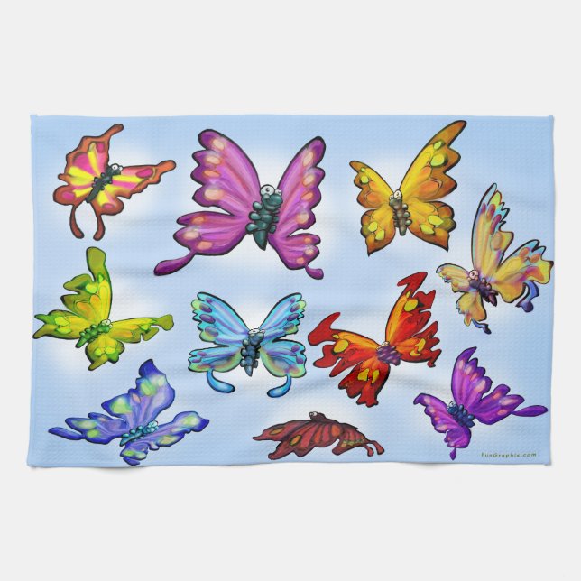 Butterflies Tea Towel (Horizontal)