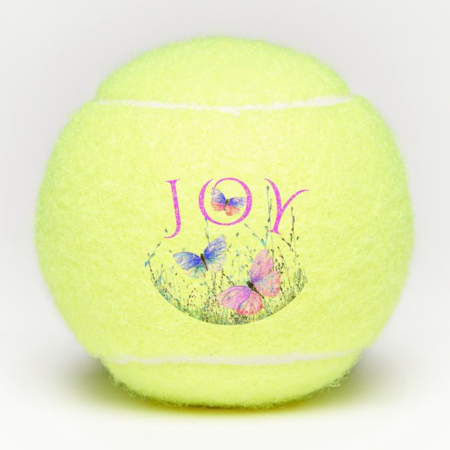 Butterflies Tennis Balls Joy (Front)
