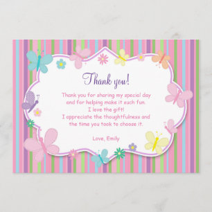 Butterflies Thank You Card