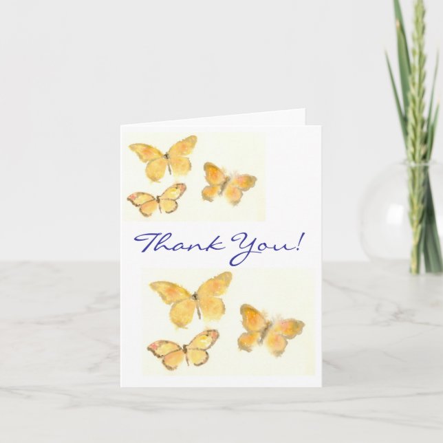 Butterflies 'Thank You' Notecard (Front)