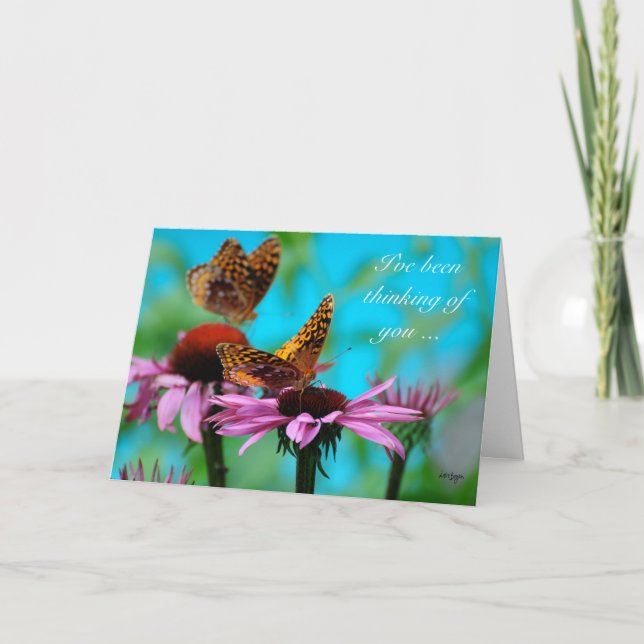 Butterflies - thinking of you card (Front)