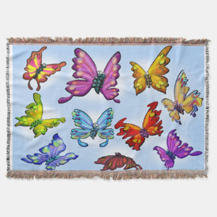 Butterflies Throw Blanket