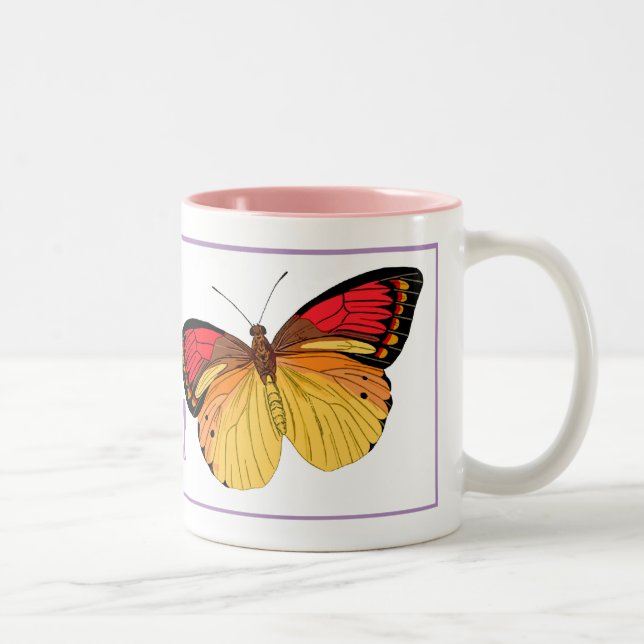 Butterflies Two-Tone Coffee Mug (Right)