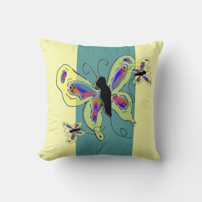 Butterflies Two Toned Cushion (Front)