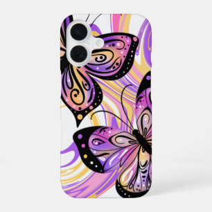 Butterflies Vivid and Bold iPhone 16 Case