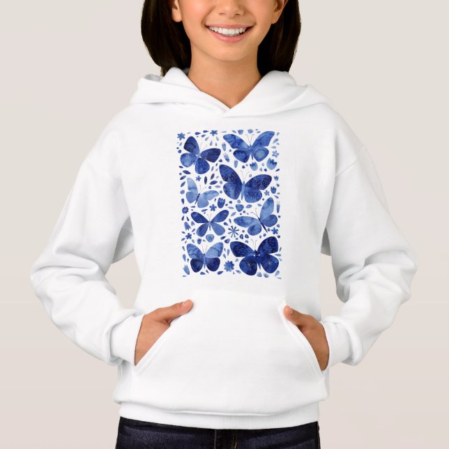 Butterflies Watercolor Blue (Front)