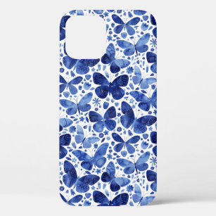 Butterflies Watercolor Blue Case-Mate iPhone Case