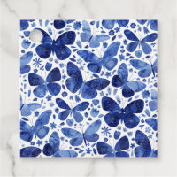 Butterflies Watercolor Blue