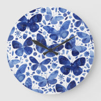 Butterflies Watercolor Blue