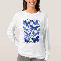 Butterflies Watercolor Blue