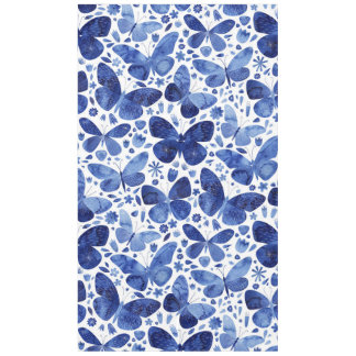 Butterflies Watercolor Blue Tablecloth