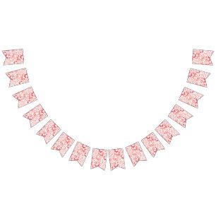 Butterflies Watercolor Coral Pink Bunting