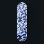 Butterflies Watercolor Indigo Blue Skateboard<br><div class="desc">Indigo blue and white watercolor butterfly painting.</div>