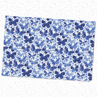 Butterflies Watercolor Indigo Tissue Paper