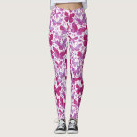 Butterflies Watercolor Magenta Pink Leggings<br><div class="desc">Magenta pink and white watercolor butterfly painting.</div>