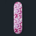 Butterflies Watercolor Magenta Pink Skateboard<br><div class="desc">Magenta pink and white watercolor butterfly painting.</div>
