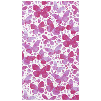 Butterflies Watercolor Magenta Pink Tablecloth