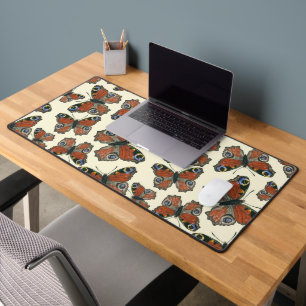 Butterflies watercolor pattern desk mat
