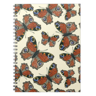 Butterflies watercolor pattern notebook