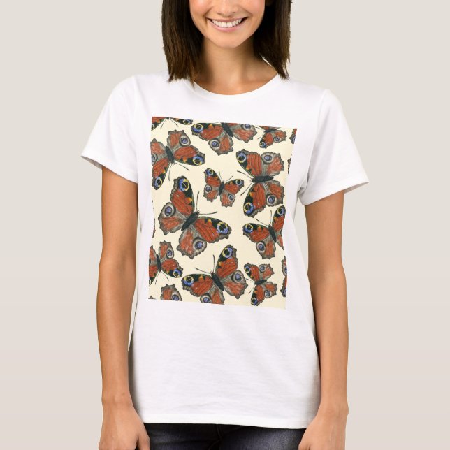Butterflies watercolor pattern T-Shirt (Front)