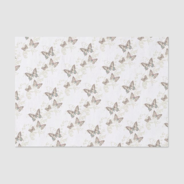 Butterflies wedding or occasion gift tissue paper (Front)