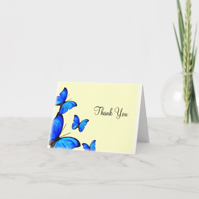 Butterflies Wedding Thank You card (Front)
