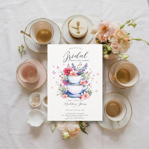 Butterflies Wildflowers Garden Tea Bridal Shower Invitation