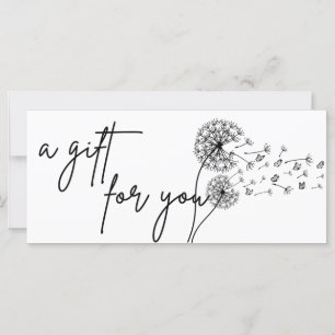 Butterflies Wish Dandelion Gift Certificate