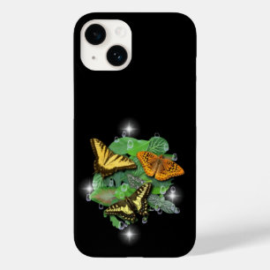Butterflies with Leaves Raindrops Stars Case-Mate iPhone 14 Case
