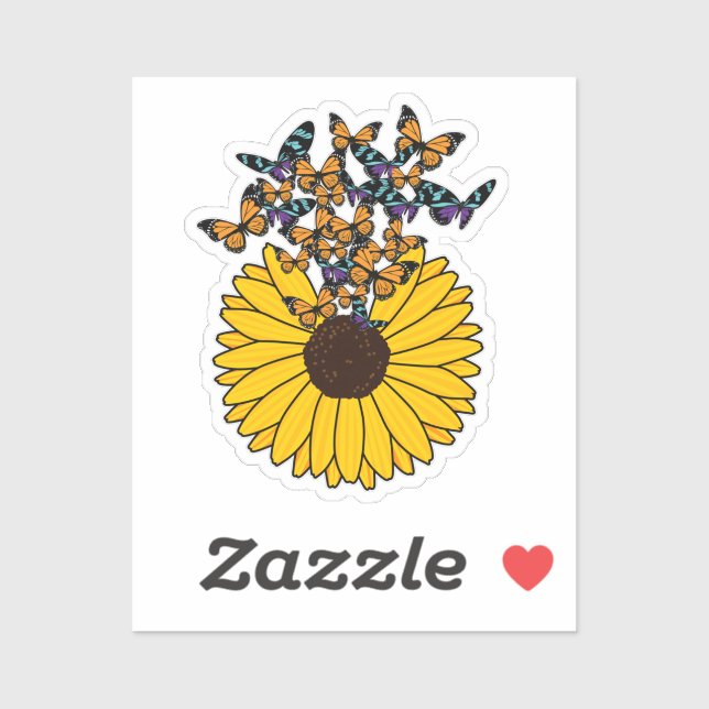 Butterflies with Sunflower (Sheet)