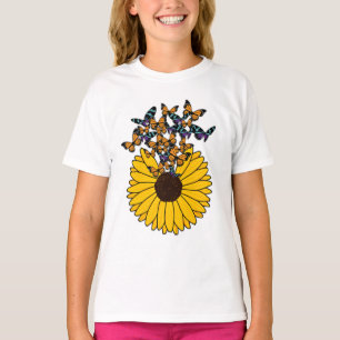 Butterflies with Sunflower T-Shirt