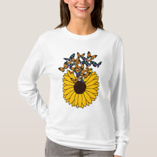 Butterflies with Sunflower T-Shirt