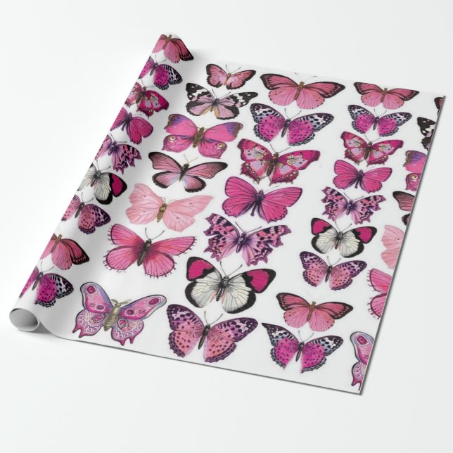 Butterflies Wrapping Paper (Unrolled)