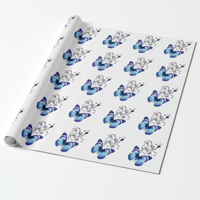 Butterflies Wrapping Paper (Unrolled)