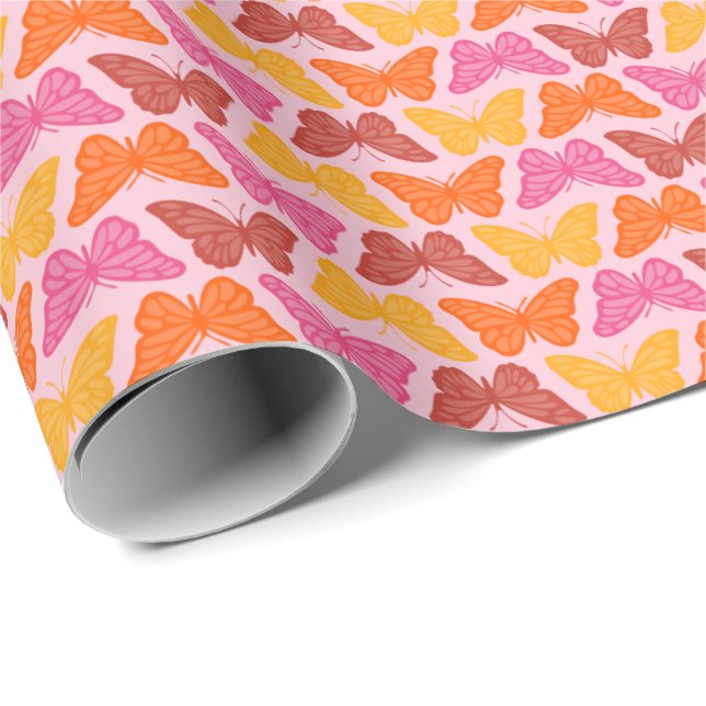 Butterflies Wrapping Paper (Roll Corner)