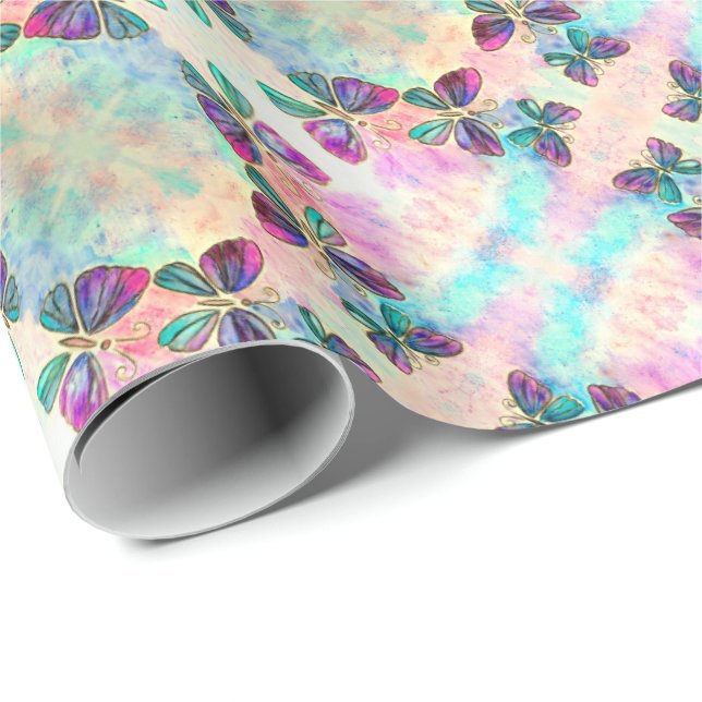 Butterflies Wrapping Paper (Roll Corner)