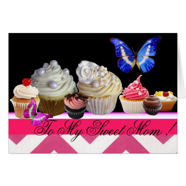 BUTTERFLIES YUMMY CUPCAKES SWEET MOTHER'S DAY (Front Horizontal)