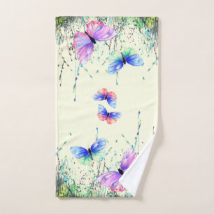 Butterfliy Bath Towel Set Spring Butterflies