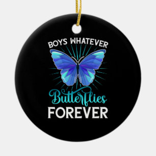 Butterflly Boys Whatever Butterflies Forever Ceramic Tree Decoration