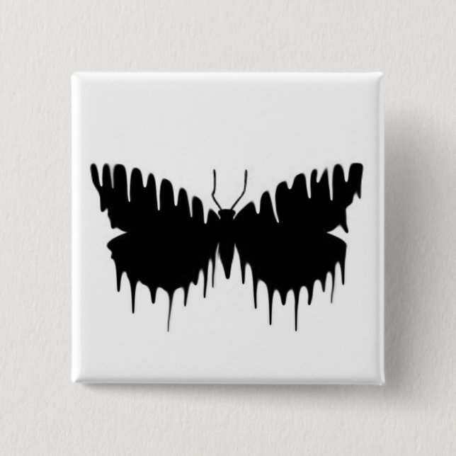 Butterfly 15 Cm Square Badge (Front)