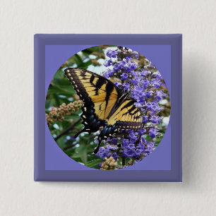 Butterfly 15 Cm Square Badge