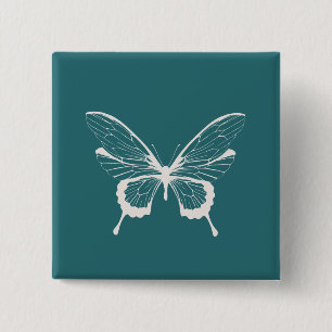 Butterfly 15 Cm Square Badge